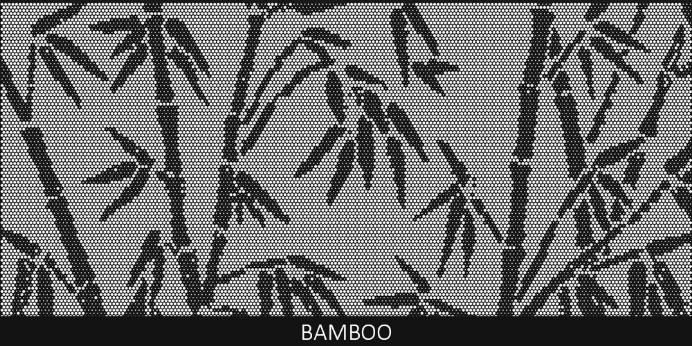 Bamboo perforated pool fencing design by Pool Perf