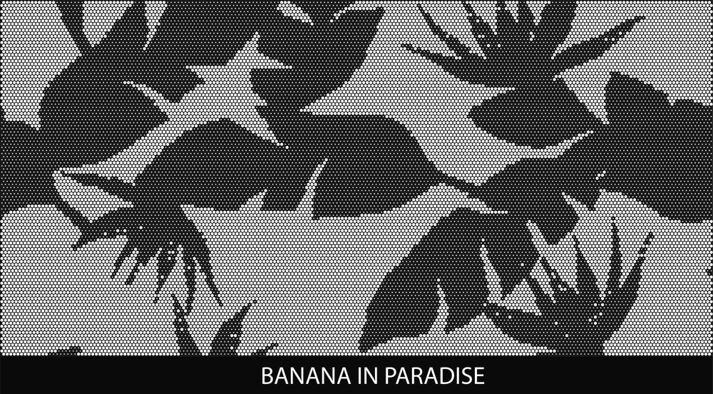 Banana in Paradise perforated pool fencing design by Pool Perf