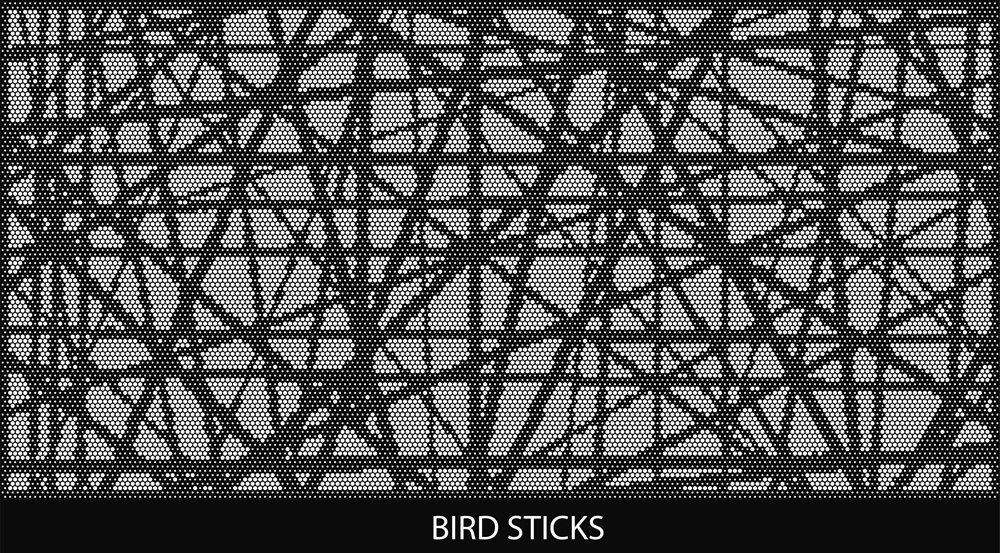 Bird Sticks perforated pool fencing design by Pool Perf