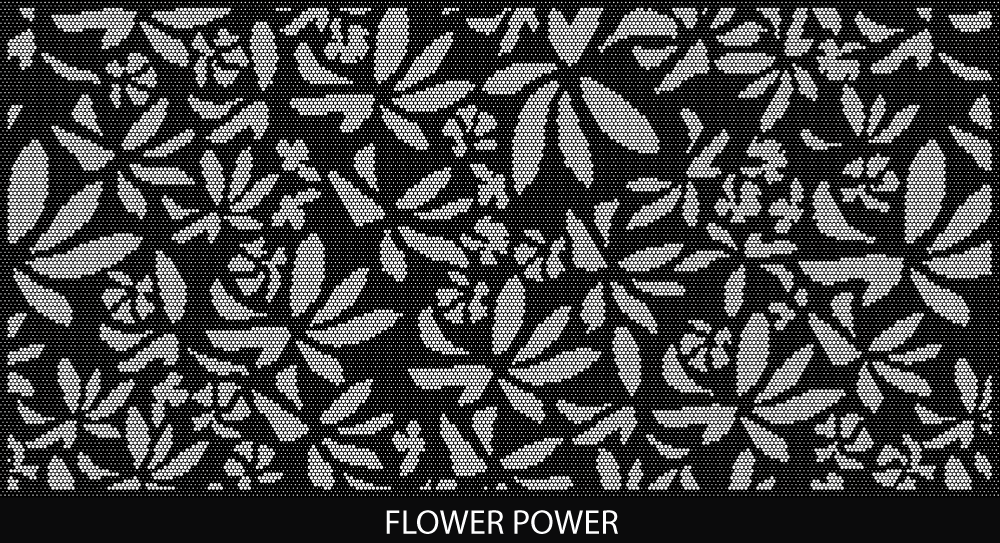 Flower Power perforated pool fencing design by Pool Perf