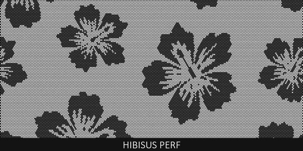 Hibiscus perforated pool fencing design by Pool Perf