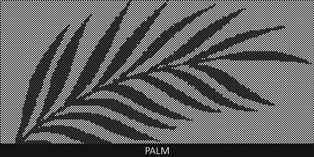 Palm perforated pool fencing design by Pool Perf