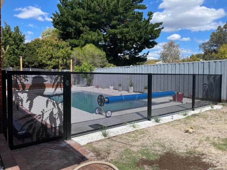 Kookaburra in Textured Black-QLD - Pool Perf pool fencing