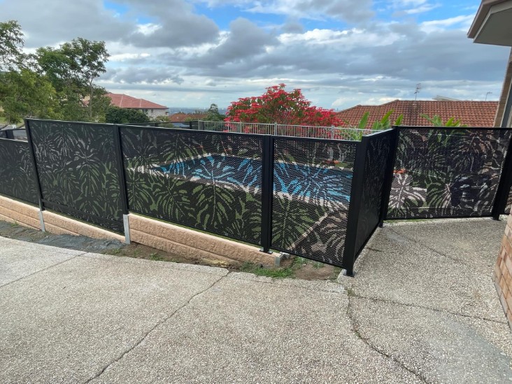 Monstera Perf in Textured Black-QLD - Pool Perf pool fencing
