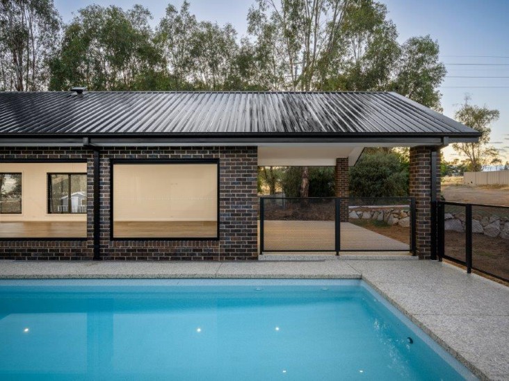A completed Pool Perf pool fence at a New South Wales home