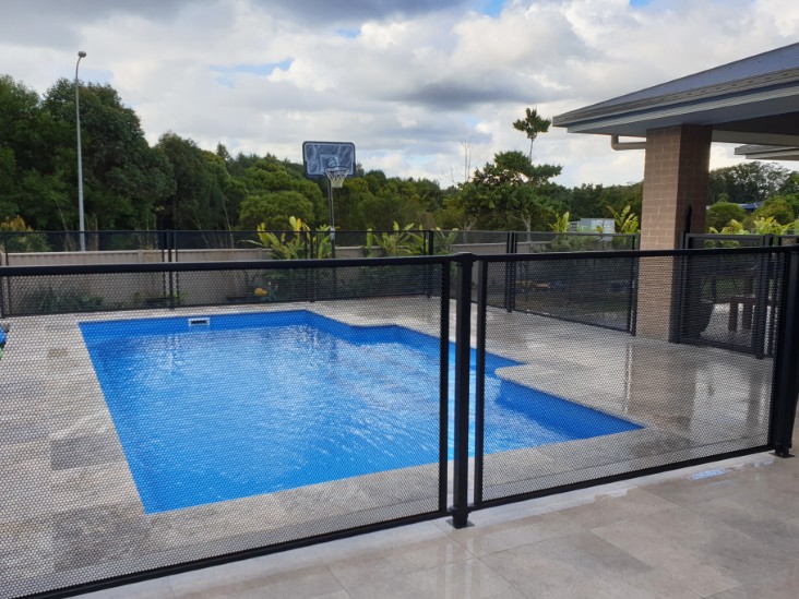 Pure Perf in Textured Black-QLD - Pool Perf pool fencing