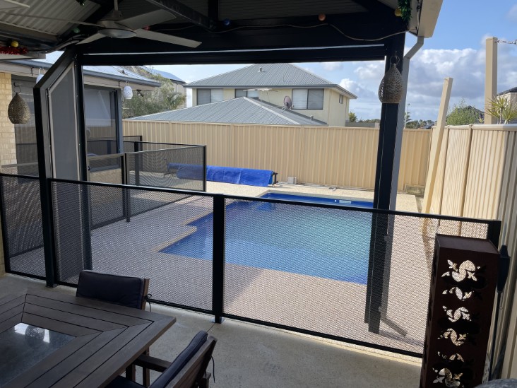 Pure Perf in Textured Black-WA - Pool Perf pool fencing