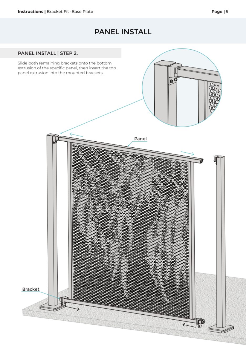 Bracket Fit – Base Plate Post installation manual, page 8
