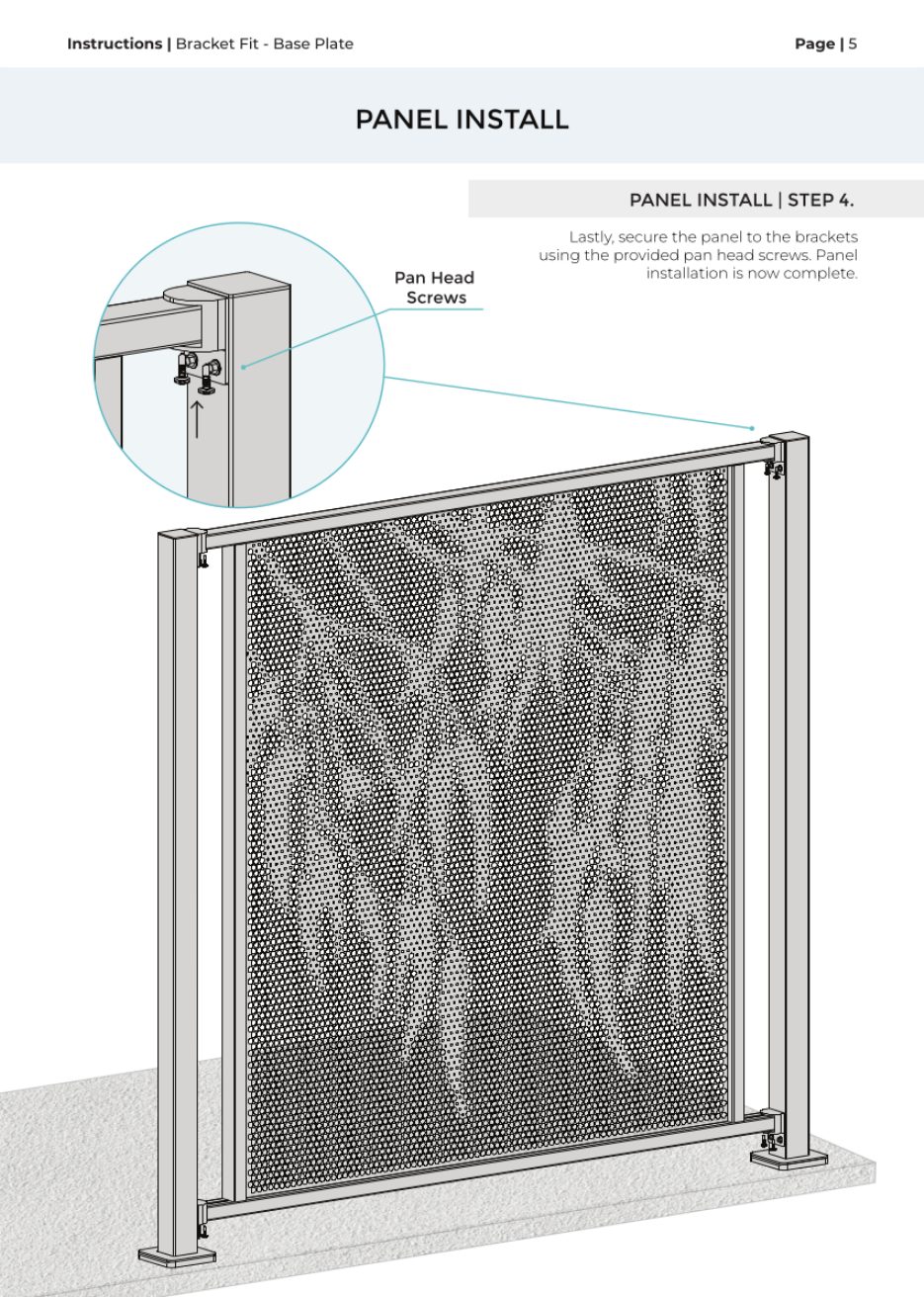 Bracket Fit – Base Plate Post installation manual, page 10