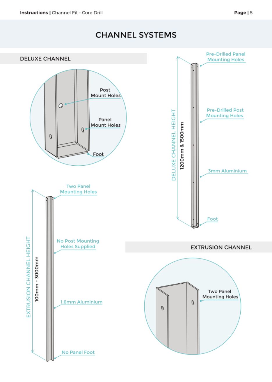 Channel Fit – Base Plate Post installation manual, page 8