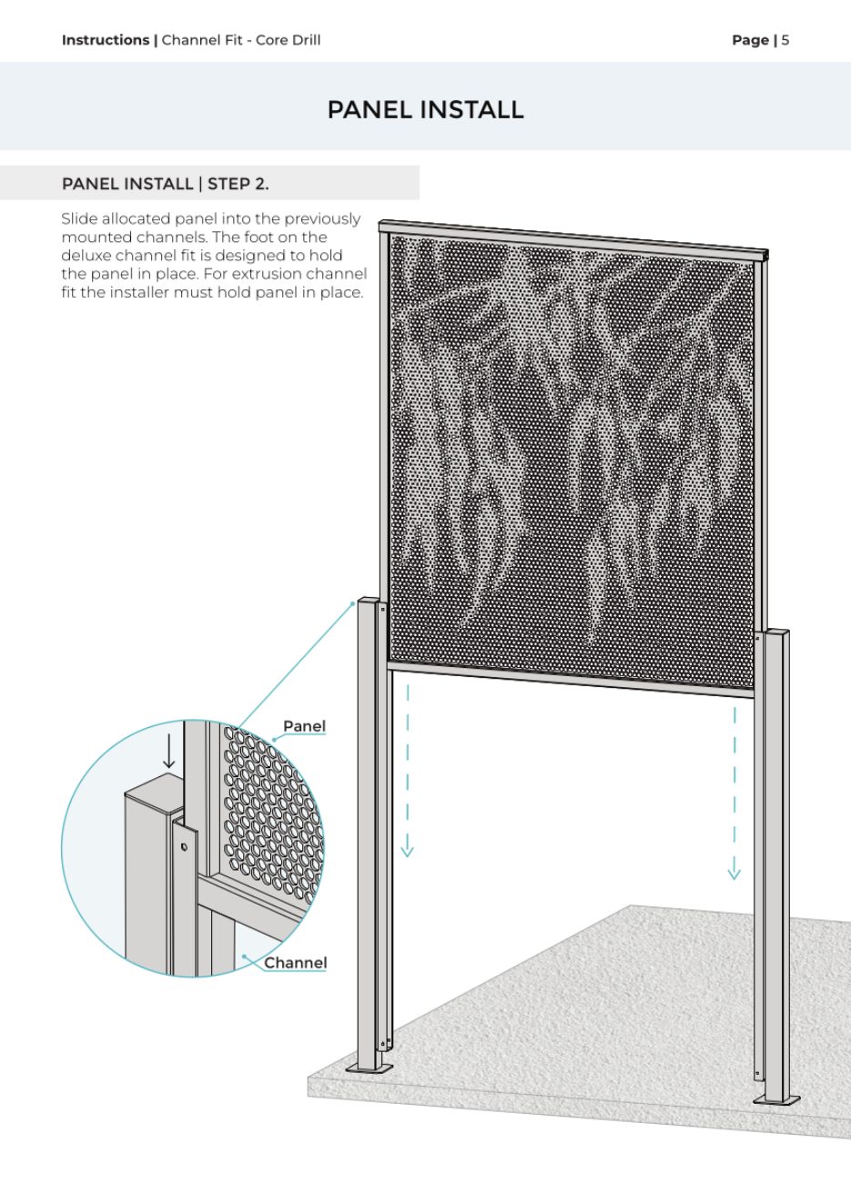 Channel Fit – Core Drill Post installation manual, page 7